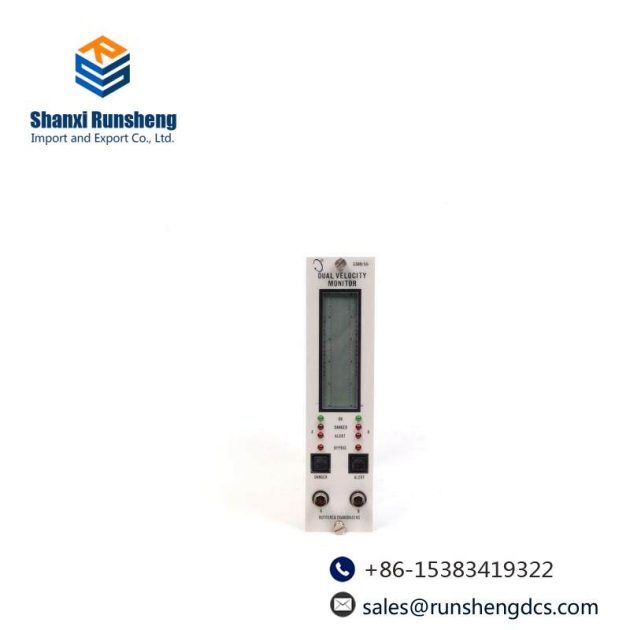 Bentley Nevada 3300/55 Dual Velocity Monitor, Precision Machine Vibration Monitoring System