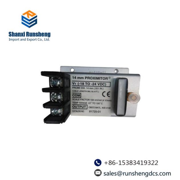 Bently Nevada 81725-02 PROXIMITOR SENSOR: Industrial Control Module for Enhanced Machine Monitoring