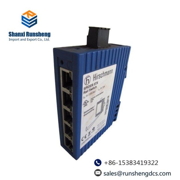Hirschmann SPIDER 5TX Rail Switch: Unmanaged Industrial Ethernet Switch, 9.6V - 32V DC