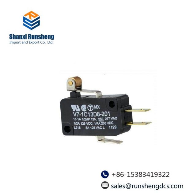 Honeywell V7-1C13D8-201 SPDT Roller Lever Microswitch, 15 A, V7 Series