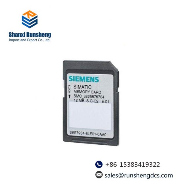 SIEMENS 6ES7954-8LE03-0AA0 Micro Memory Card, Designed for Precision Control Solutions